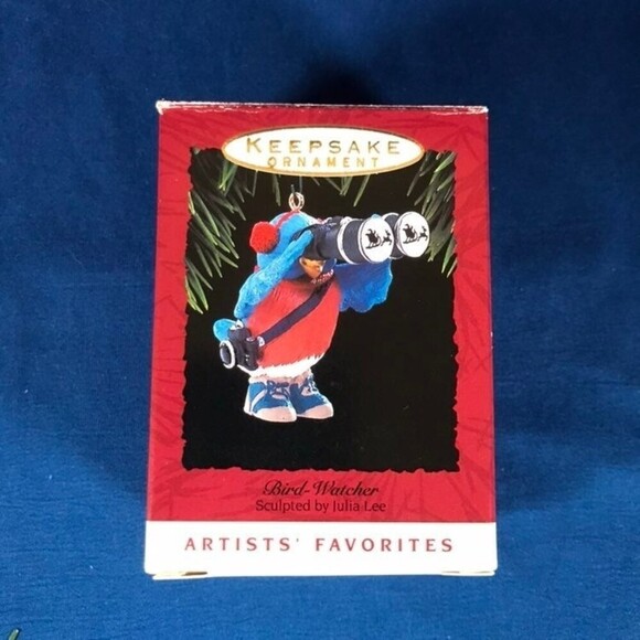 Vintage Hallmark 1993 Bird Watcher Ornament - Picture 1 of 5